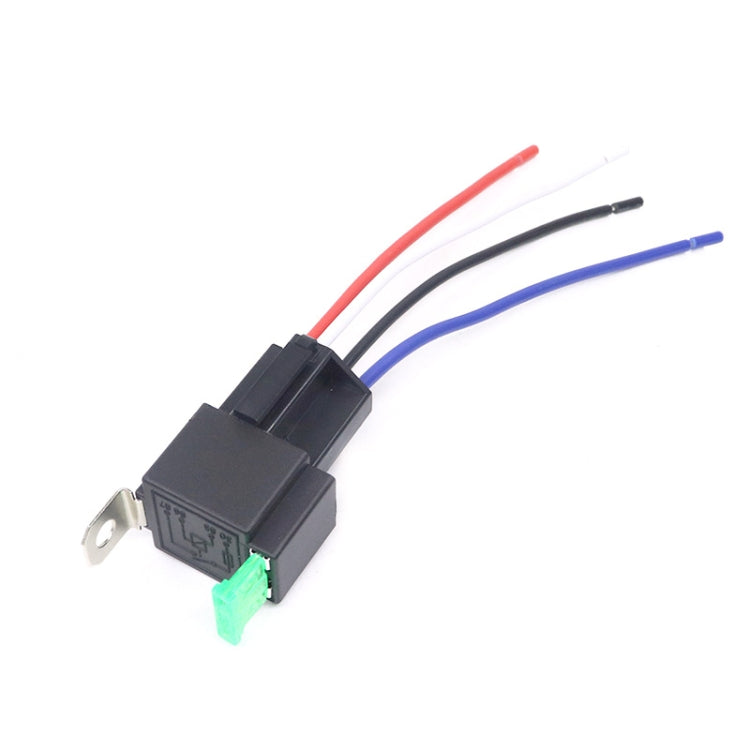 5 Sets JD2912 4 Pin Car Relay With Fuse, Rated voltage: 12V