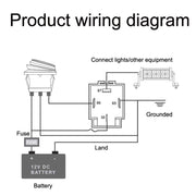 5 Sets JD2912 4 Pin Car Relay With Fuse, Rated voltage: 12V