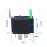 5 Sets JD2912 4 Pin Car Relay With Fuse, Rated voltage: 24V