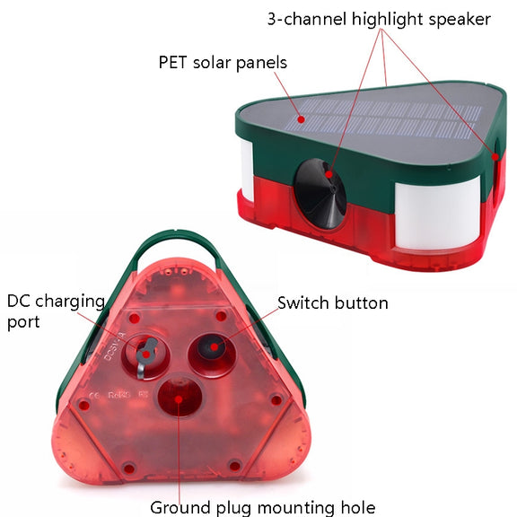Solar Mouse Repeller High Frequency Ultrasonic Animal Drive(N911G)