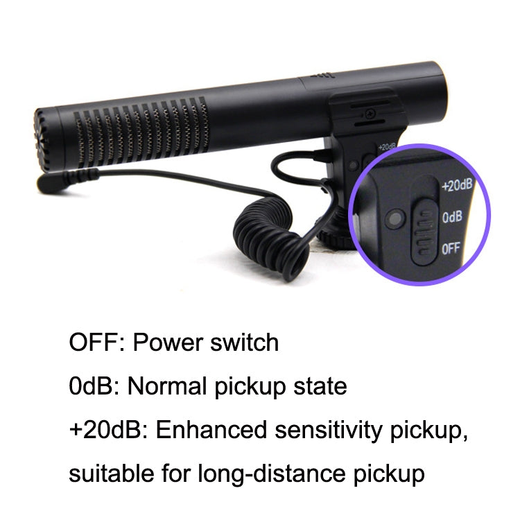 MAMEN MIC-05 Micro SLR Camera Microphone(Black)