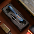 A001 Car Keychain Leather Long Key Rope(Crazy Horse Blue) - Key Rings by PMC TechLife | Online Shopping South Africa | PMC TechLife | Buy Now Pay Later Mobicred