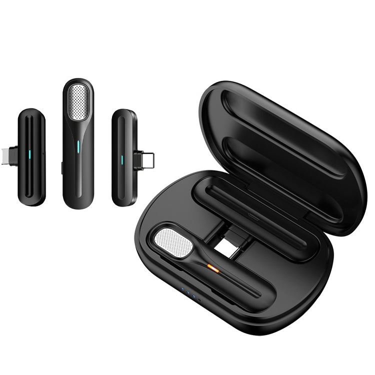 FerTo DX01 Wireless Collar Microphone 2.4G Live Broadcast Equipment, Style: TYPE-C + Charging Bin