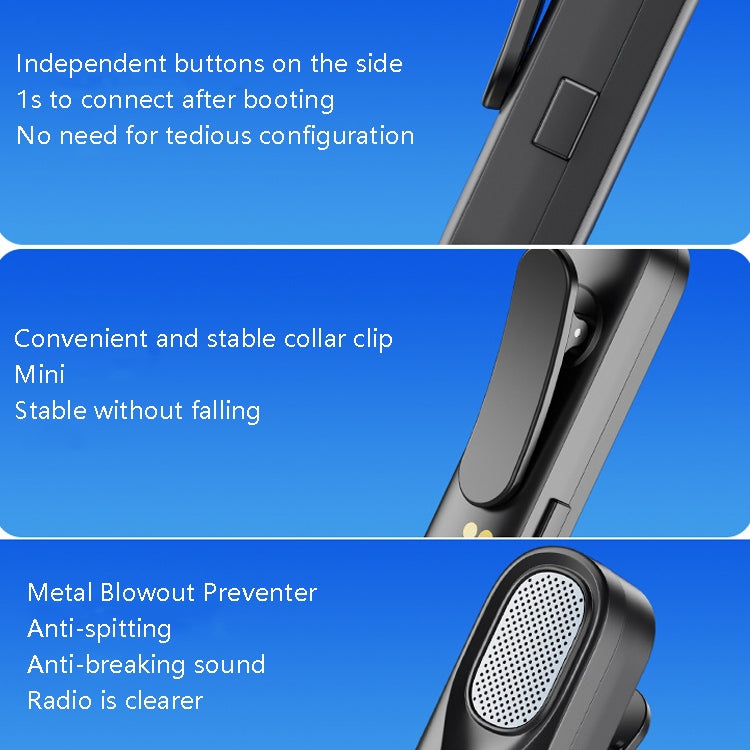 FerTo DX01 Wireless Collar Microphone 2.4G Live Broadcast Equipment, Style: TYPE-C + Charging Bin