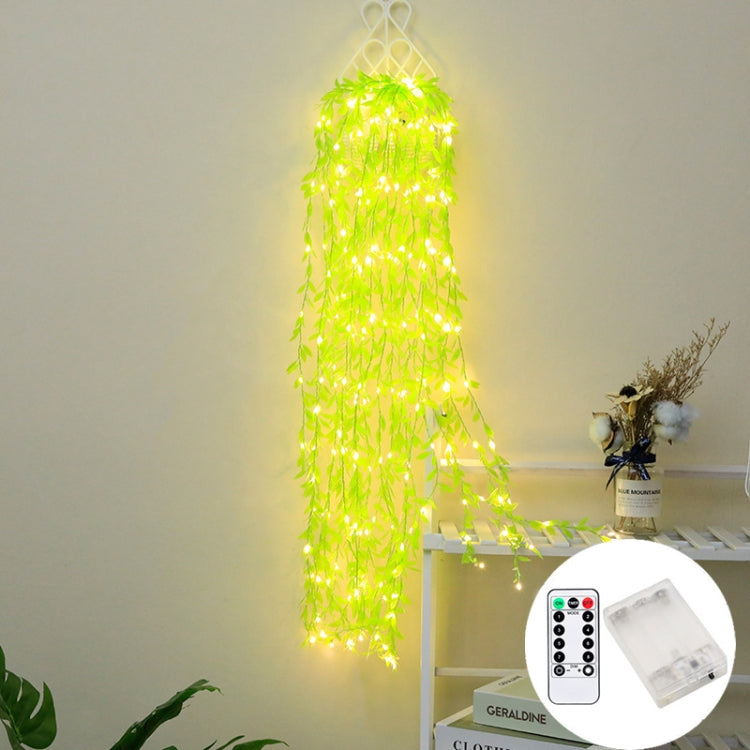 100 LEDs Simulation Planting Copper Wire Decorative Light, Spec:  Battery Box + RC(Yellow Light)