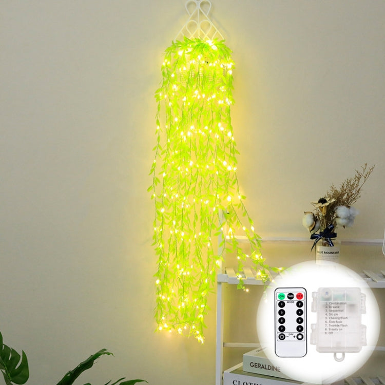 100 LEDs Simulation Planting Copper Wire Decorative Light, Spec:  Water-resistant Battery Box+RC(Yellow Light)