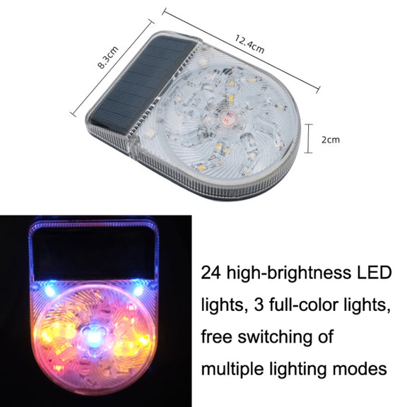 Y-949 27 LEDs Solar Car Water-resistant Warning Light