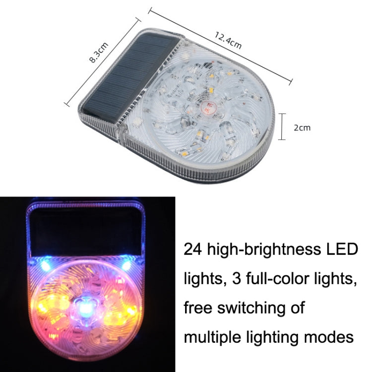 Y-949 27 LEDs Solar Car Water-resistant Warning Light