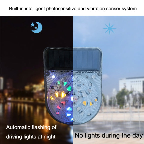 Y-949 27 LEDs Solar Car Water-resistant Warning Light