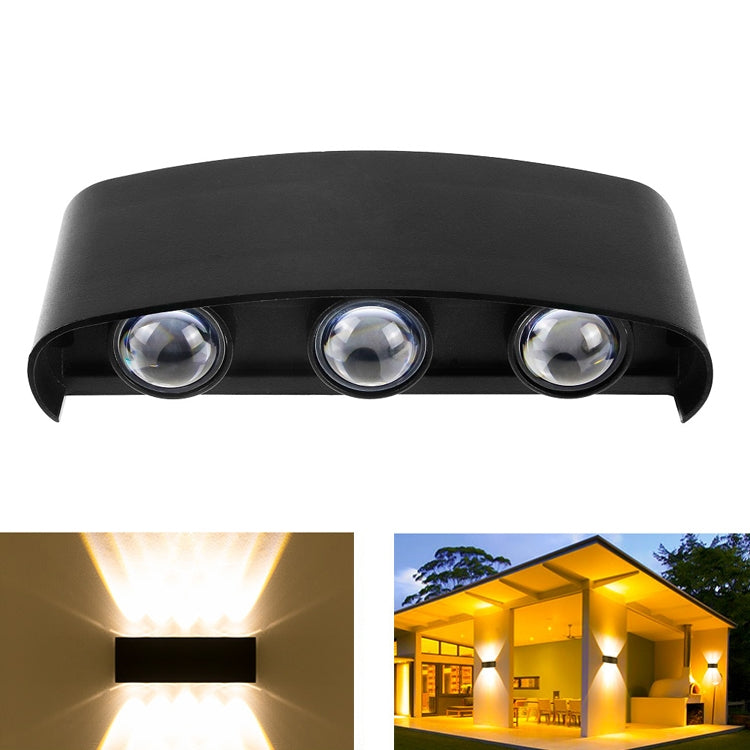 6 LEDs Garden Aluminum Double Head Wall Light(Warm White Light)
