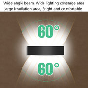 8 LEDs Garden Aluminum Double Head Wall Light(Warm White Light)