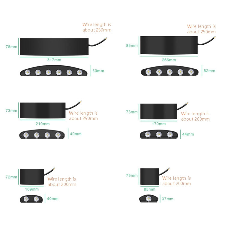 10 LEDs Garden Aluminum Double Head Wall Light(White Light)
