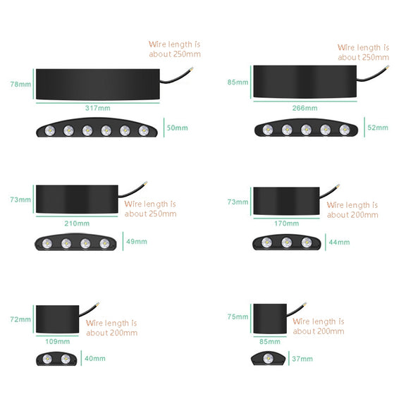 10 LEDs Garden Aluminum Double Head Wall Light(White Light)