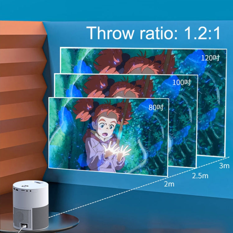 M1 Home Commercial LED Smart HD Projector, Specification: EU Plug(Intelligent WIFI Android Version)