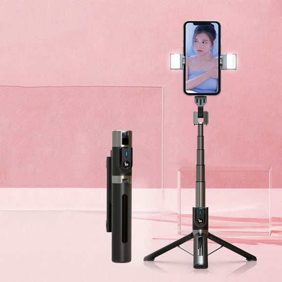Mobile Phone Tripod Bluetooth Remote Control Live Selfie Stick, Specification: P96D2 Double Light