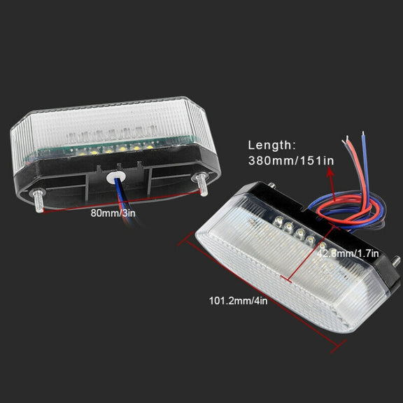 MK-285 Motorcycle LED Taillight Plate Light(Without Stand Red Cover)