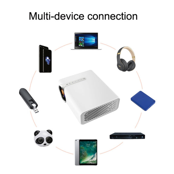 YG530 Home LED Small HD 1080P Projector, Specification: EU Plug(Black)