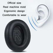 2pcs Protein Leather Sponge Earphone Cover For Anker Soundcore Life Q10 (Black+Red)