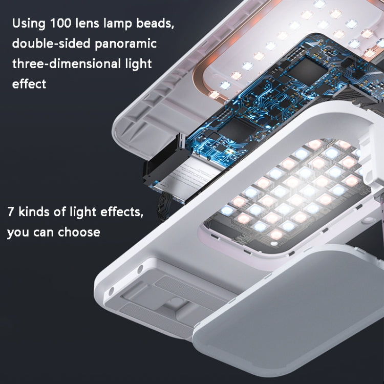 V6 360-Degree Rotating Double-Sided Light-Filling Live Bracket(White)