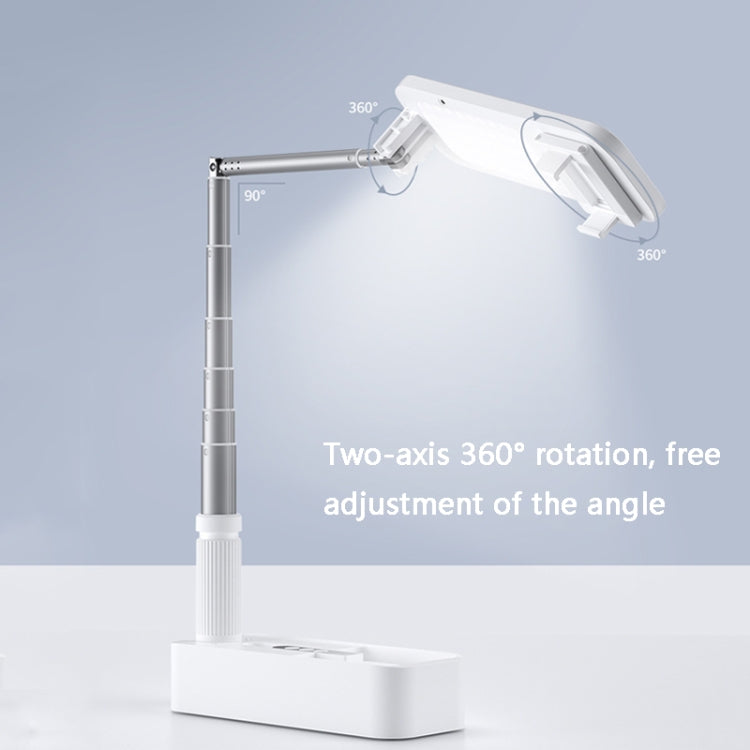 V6 360-Degree Rotating Double-Sided Light-Filling Live Bracket(White)