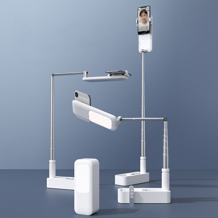V6 360-Degree Rotating Double-Sided Light-Filling Live Bracket(White)