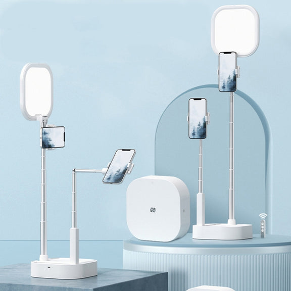 V8 Dual-Camera 360-Degree Rotating Light-Filling Live Stand, Spec: Holder + Remote