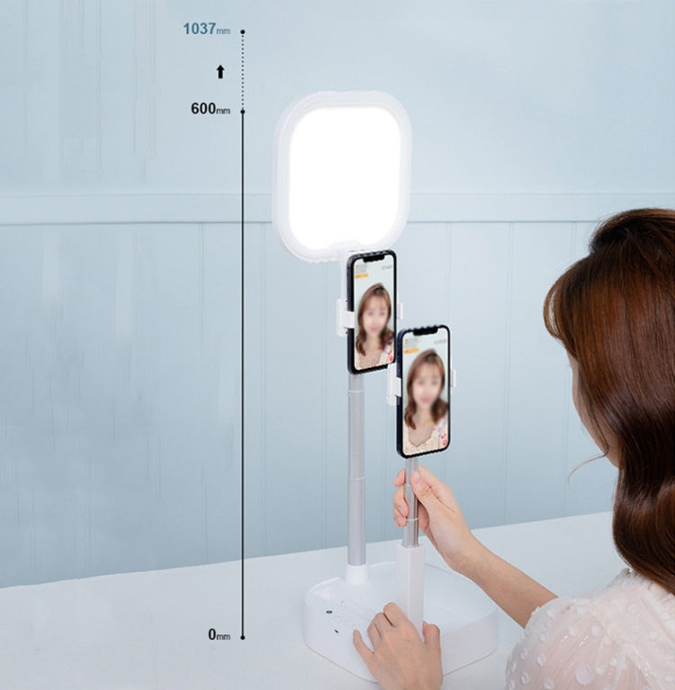 V8 Dual-Camera 360-Degree Rotating Light-Filling Live Stand, Spec: Holder + Remote