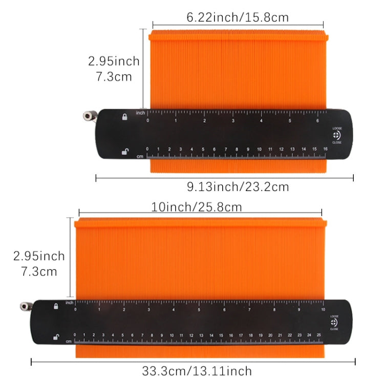 6 inch Widened  Metal Profile Regular Utensils Contour With Lock