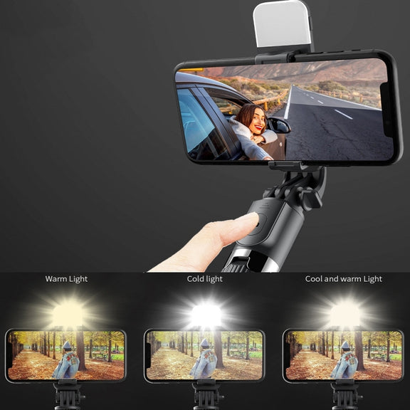 L03S Bluetooth Fill Light Tripod Integrated Selfie Stick(White)