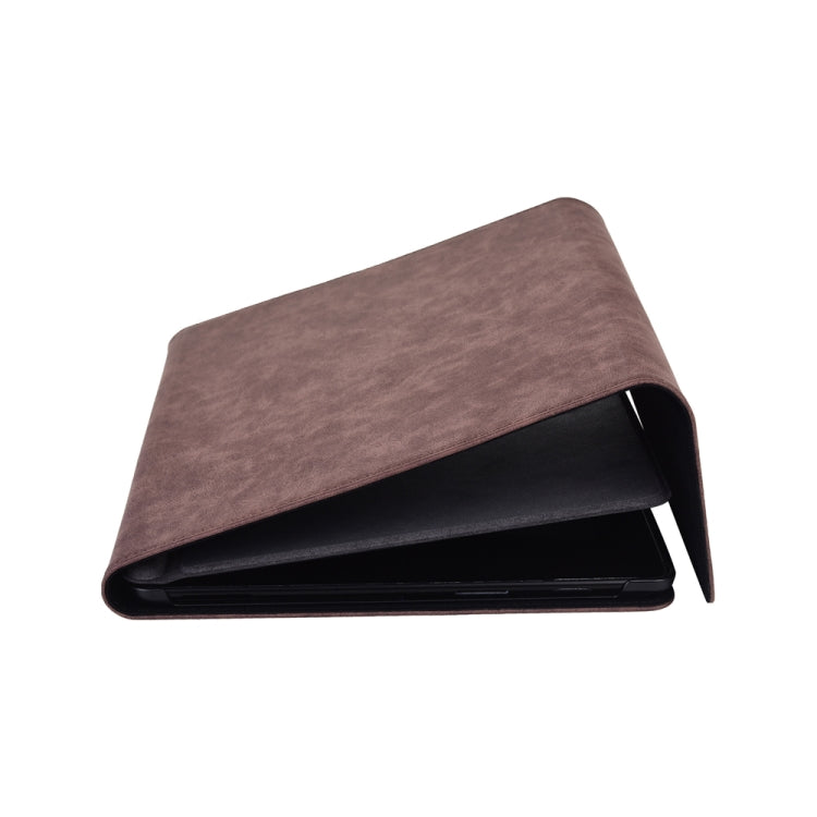 13 inch Leather Tablet Protective Case For Microsoft Surface Pro X, Color: Light Gray + Power Bag
