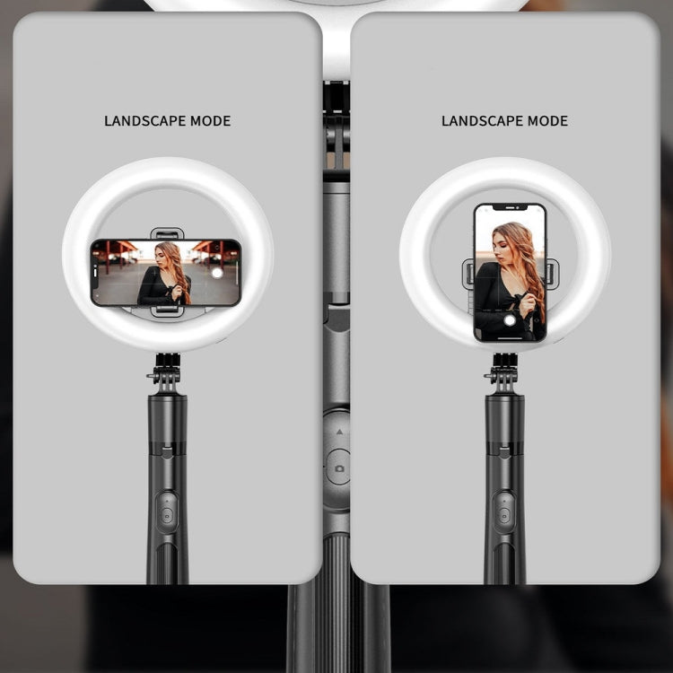 Wireless Bluetooth Selfie Stick Live Telescopic Bracket, Specification: Q05S (Black With Fill Light)