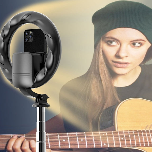 Wireless Bluetooth Selfie Stick Live Telescopic Bracket, Specification: Q05S (Black With Fill Light)
