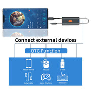 4 in 1 Retractable Fast Charging Data Cable with OTG Adapter Function