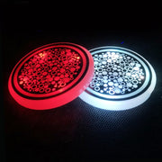 1 Pair 68mm LED Smart Light-Emitting Coaster Light Car Cup Slot Atmosphere Light(Star)