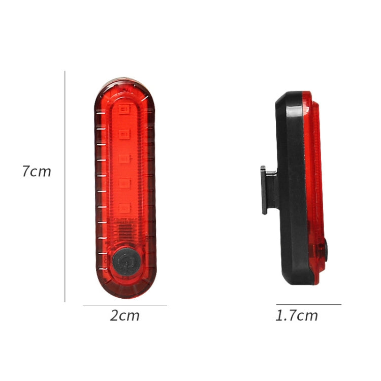 Bicycle Charging Water-resistant Warning Light(Red)