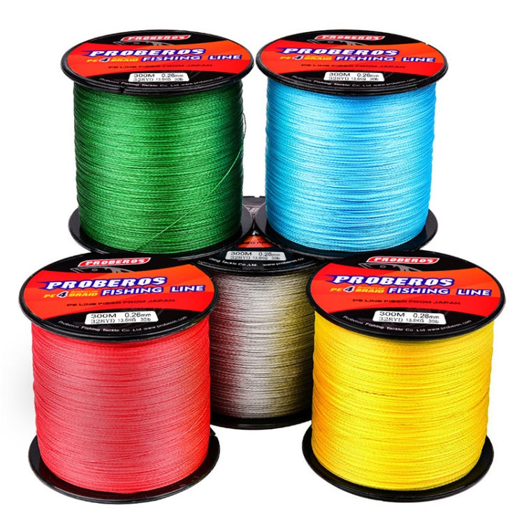 PROBEROS 4 Edited 300M Fish Line, Line number: 8.0 / 80lb(Red)