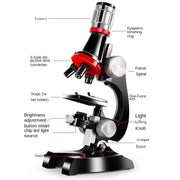 HD 1200 Times Microscope Children Educational Toys(Pink)
