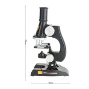 C2119 Children Early Education HD 450X Microscope Toy(Black)