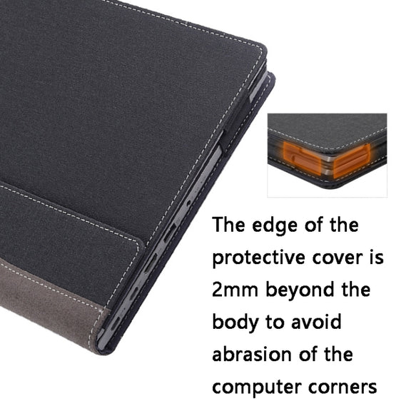 Laptop Leather Anti-Fall Protective Case For HP Envy X360 13-Ag Ar(Gray Cobalt Blue)