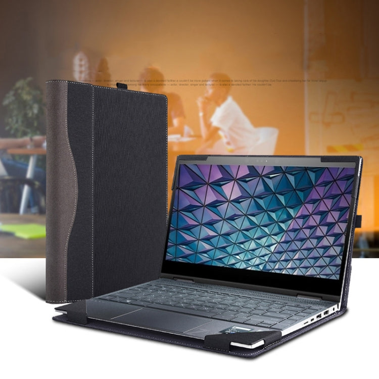 Laptop Leather Anti-Fall Protective Case For HP Envy 13-AQ Ad Ah(Navy Blue)