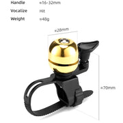 BG-201501 Bicycle Retro Mini Ball Bell(Gold)