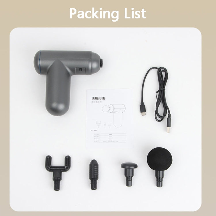 J12A Mini Vibrating Massage Button Type Fascia Gun, Specification: Gray