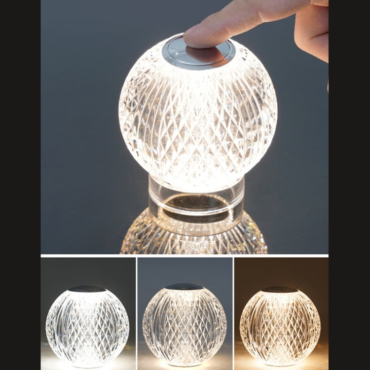 Crystal Ball Small Table Lamp USB Acrylic Night Light, Specification: MT1  110 x 110mm