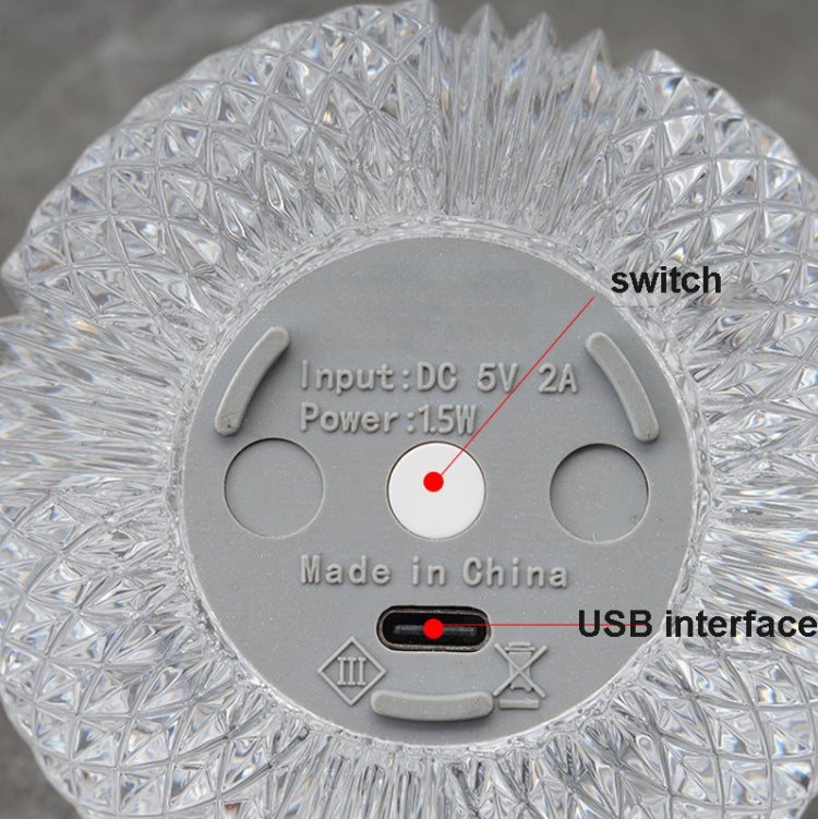 Crystal Ball Small Table Lamp USB Acrylic Night Light, Specification: MT1  110 x 110mm
