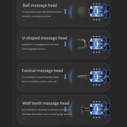 HB-008  Triangular Electric Fascia Gun Body Massage Gun, Specification: Button Style(Silver)