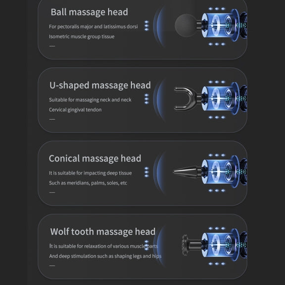 HB-008  Triangular Electric Fascia Gun Body Massage Gun, Specification: Button Style(Silver)