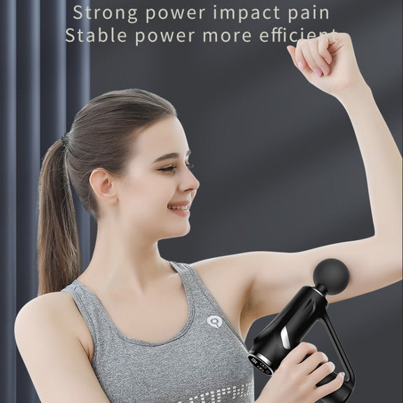 HB-008  Triangular Electric Fascia Gun Body Massage Gun, Specification: Button Style(Silver)