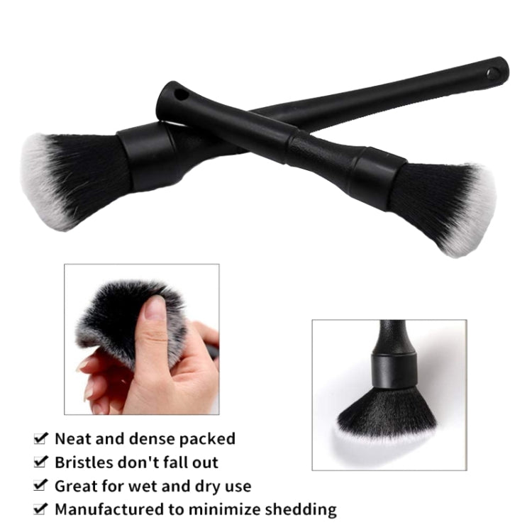 Car Air Conditioner Outlet Brush Interior Cleaning Soft Brush, Specification: Small+Large(Blue)