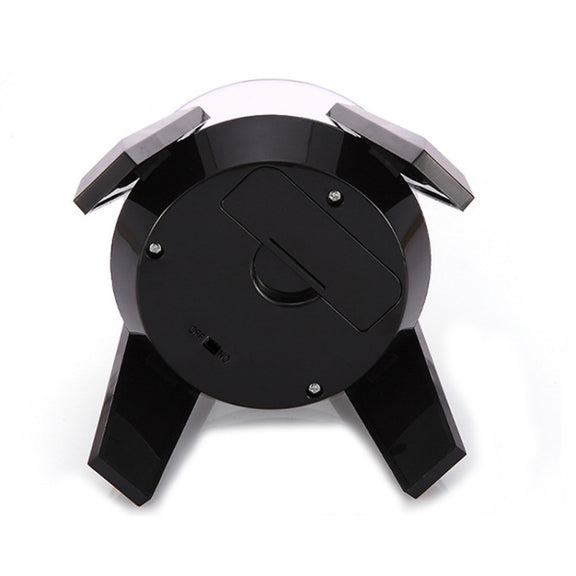 High-Footed UFO Solar 9cm 360 Rotating Display Stand Props Turntable(Black Blue Light)