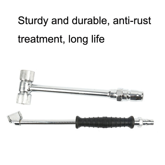 Car Tire Double-Ended Air Nozzle, Specification: Straight Handle
